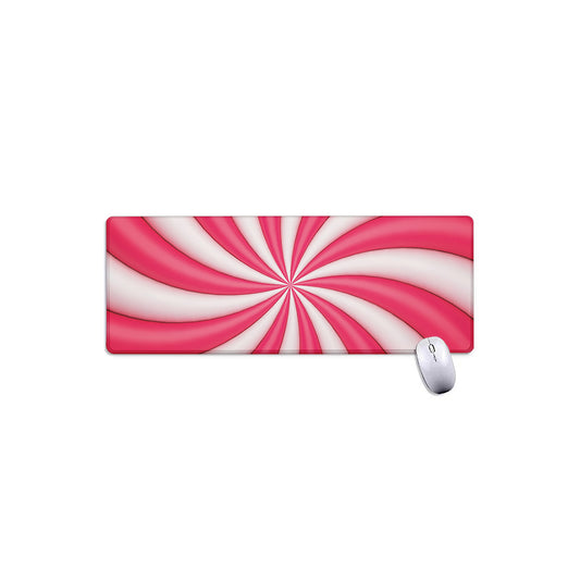 Pink Swirl Candy Print Extended Mouse Pad