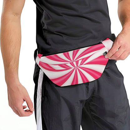 Pink Swirl Candy Print Fanny Pack
