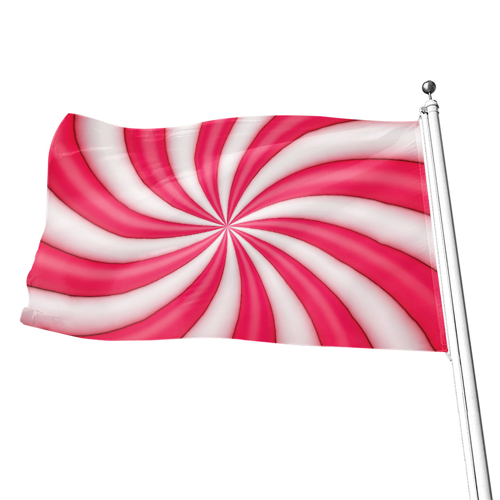 Pink Swirl Candy Print Flag