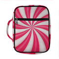 Pink Swirl Candy Print Front Pocket Bible Bag