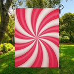 Pink Swirl Candy Print Garden Flag