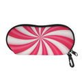 Pink Swirl Candy Print Glasses Case