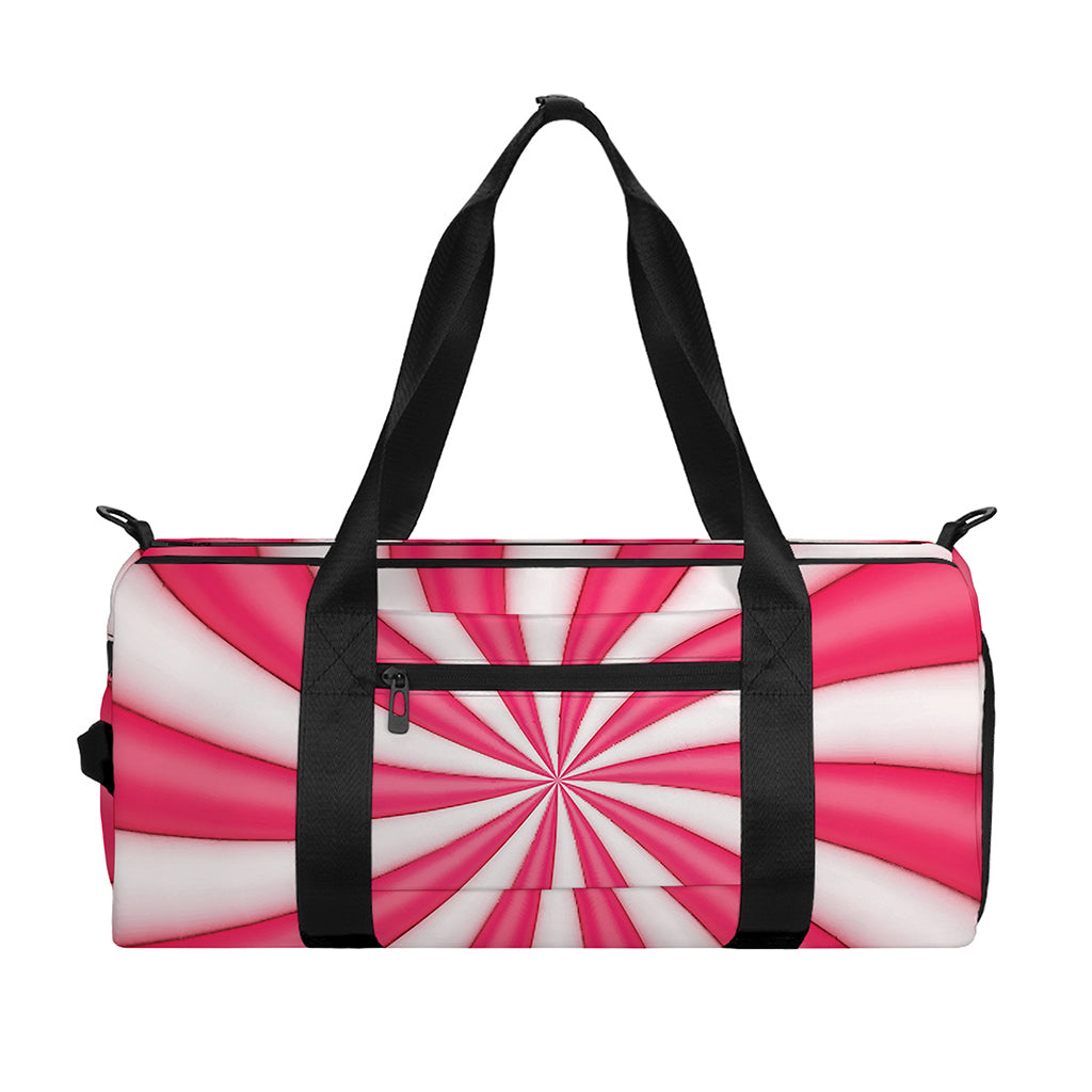 Pink Swirl Candy Print Gym Bag