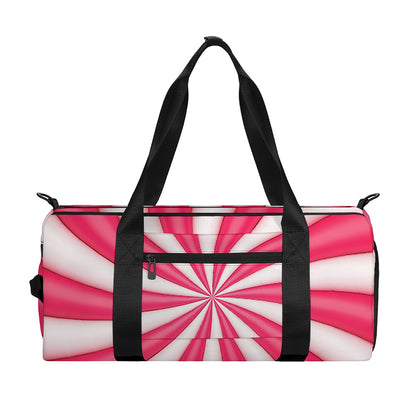 Pink Swirl Candy Print Gym Bag