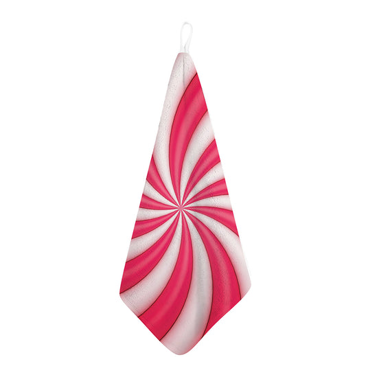 Pink Swirl Candy Print Hand Towel