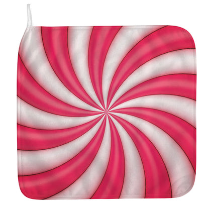 Pink Swirl Candy Print Hand Towel