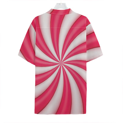 Pink Swirl Candy Print Hawaiian Shirt