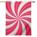 Pink Swirl Candy Print House Flag