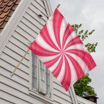 Pink Swirl Candy Print House Flag