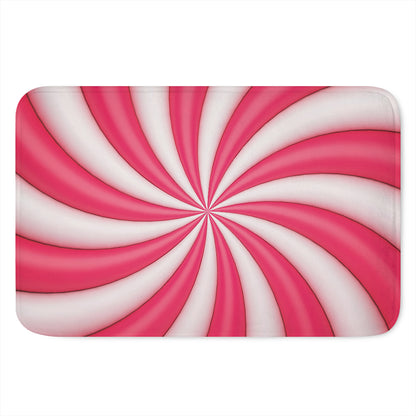 Pink Swirl Candy Print Indoor Door Mat