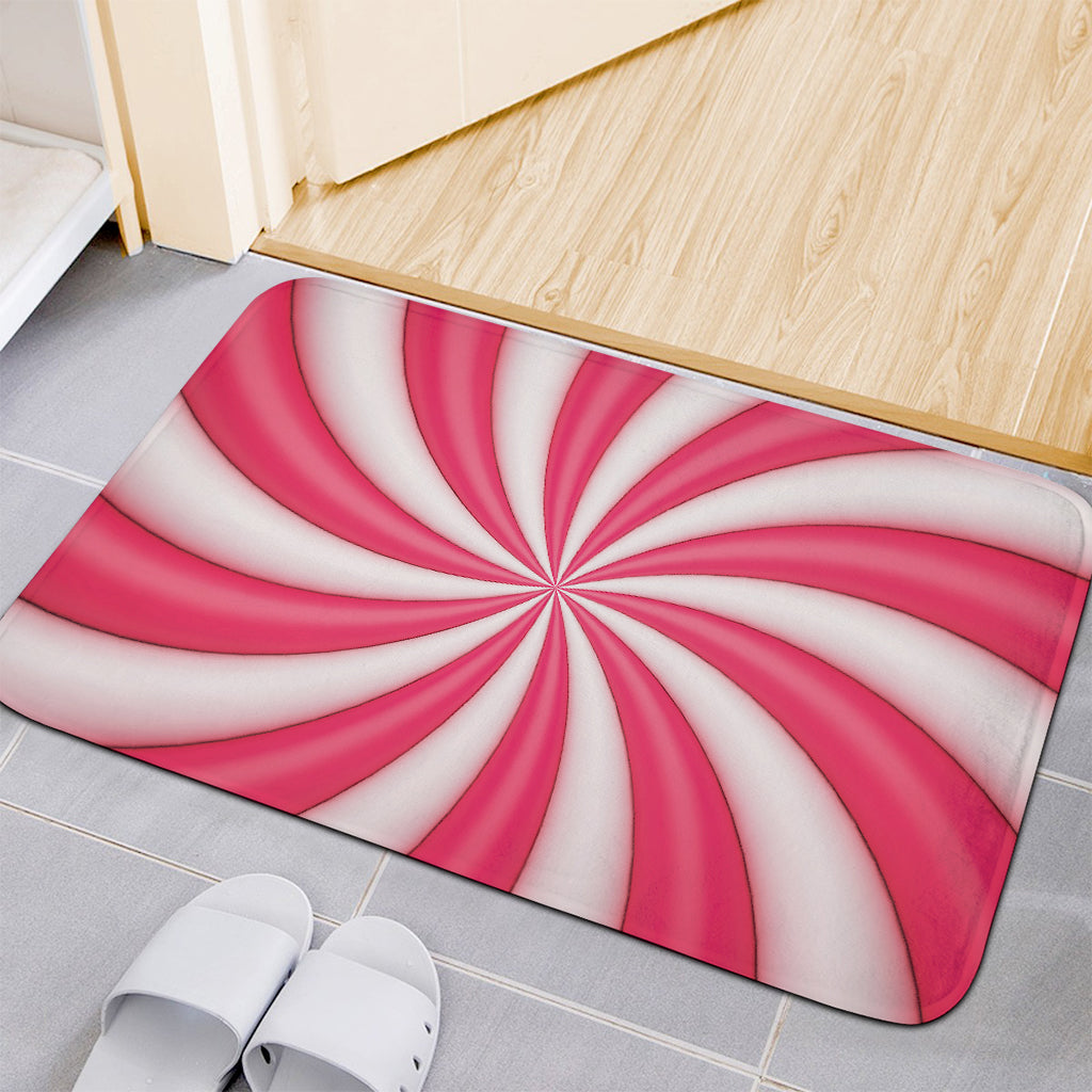 Pink Swirl Candy Print Indoor Door Mat