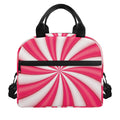 Pink Swirl Candy Print Insulated Lunch Bag