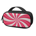 Pink Swirl Candy Print Portable Cooler Travel Case