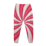 Pink Swirl Candy Print Jogger Pants