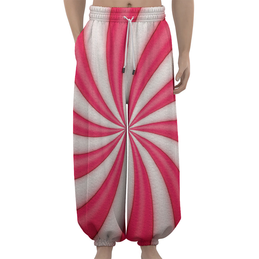 Pink Swirl Candy Print Lantern Pants