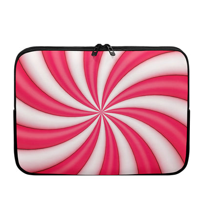 Pink Swirl Candy Print Laptop Sleeve