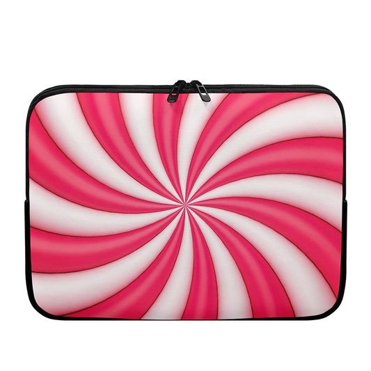 Pink Swirl Candy Print Laptop Sleeve
