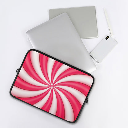Pink Swirl Candy Print Laptop Sleeve