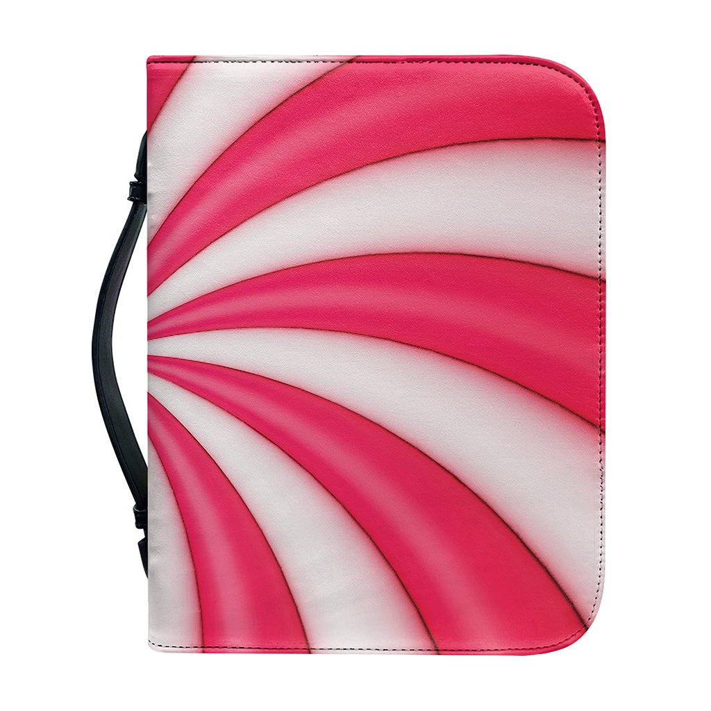 Pink Swirl Candy Print Leather Bible Cover