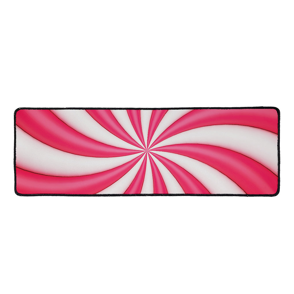 Pink Swirl Candy Print Long Kitchen Mat
