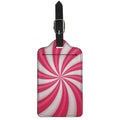 Pink Swirl Candy Print Luggage Tag