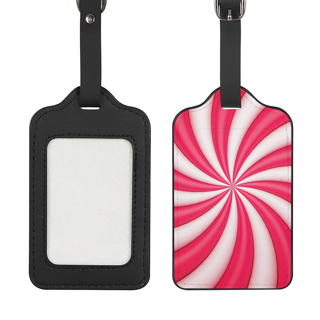 Pink Swirl Candy Print Luggage Tag