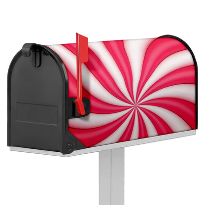Pink Swirl Candy Print Mailbox Cover