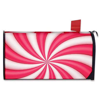 Pink Swirl Candy Print Mailbox Cover