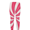 Pink Swirl Candy Print Men's Leggings