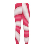 Pink Swirl Candy Print Men's leggings