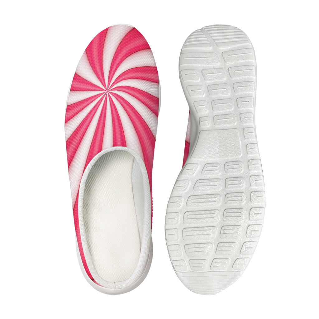 Pink Swirl Candy Print Mesh Casual Shoes