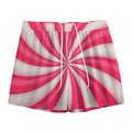 Pink Swirl Candy Print Mesh Shorts