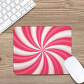 Pink Swirl Candy Print Mouse Pad