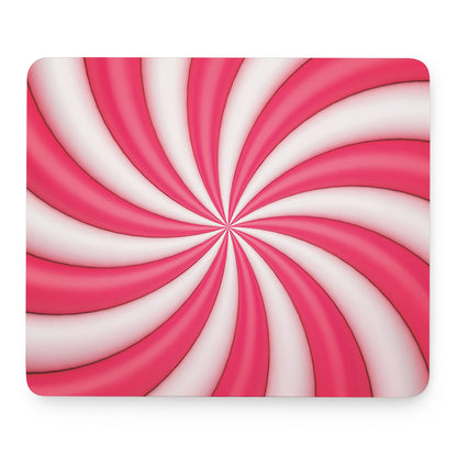 Pink Swirl Candy Print Mouse Pad