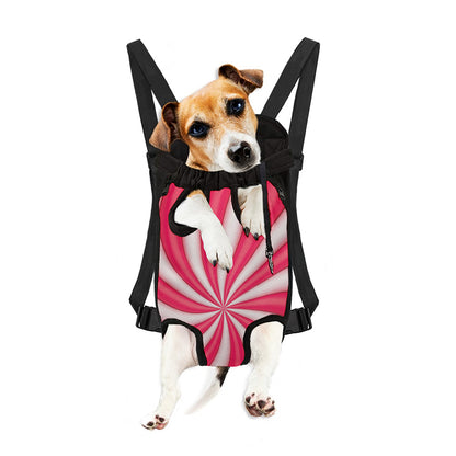 Pink Swirl Candy Print Pet Carrier Backpack