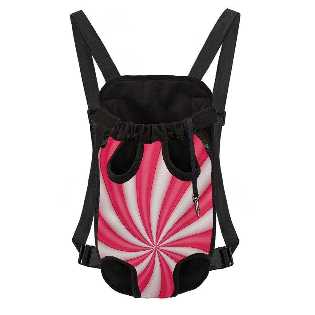 Pink Swirl Candy Print Pet Carrier Backpack