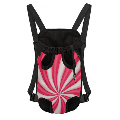 Pink Swirl Candy Print Pet Carrier Backpack