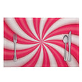 Pink Swirl Candy Print Placemat
