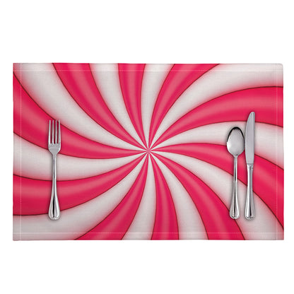 Pink Swirl Candy Print Placemat