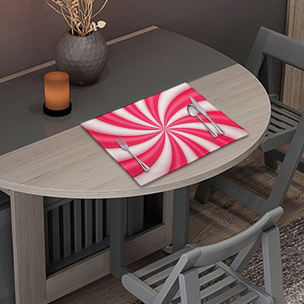 Pink Swirl Candy Print Placemat