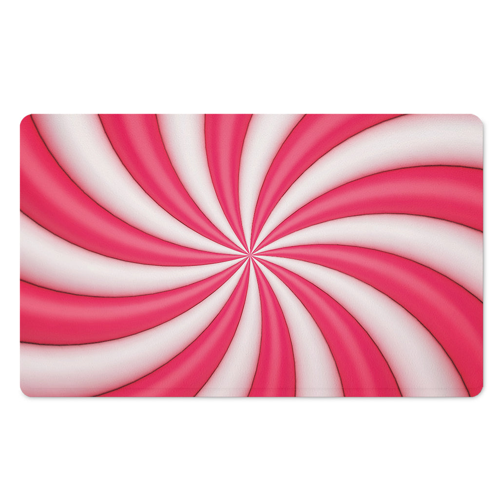 Pink Swirl Candy Print Polyester Doormat