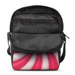 Pink Swirl Candy Print Rectangular Crossbody Bag