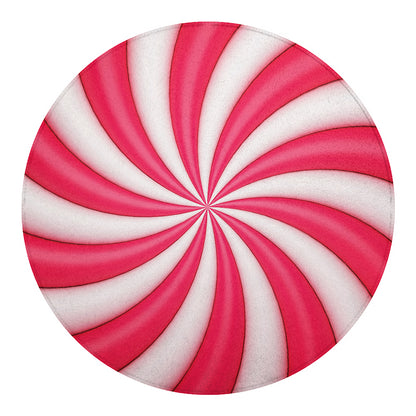 Pink Swirl Candy Print Round Blanket
