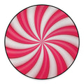Pink Swirl Candy Print Round Floor Mat