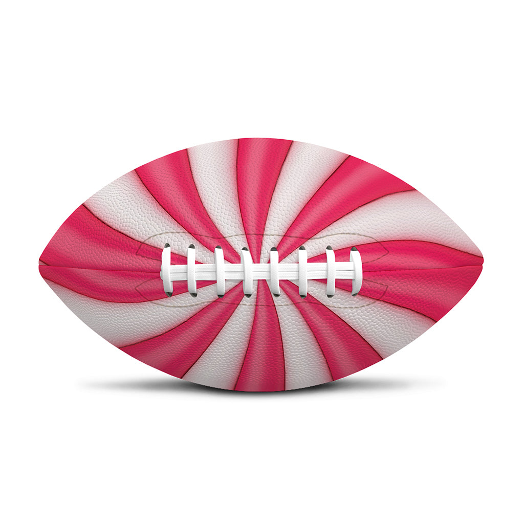 Pink Swirl Candy Print Rugby Ball