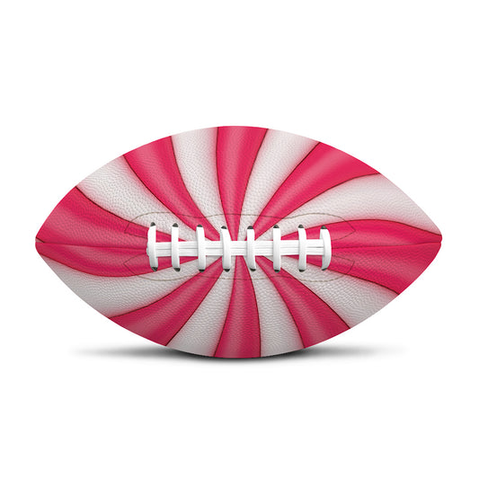 Pink Swirl Candy Print Rugby Ball