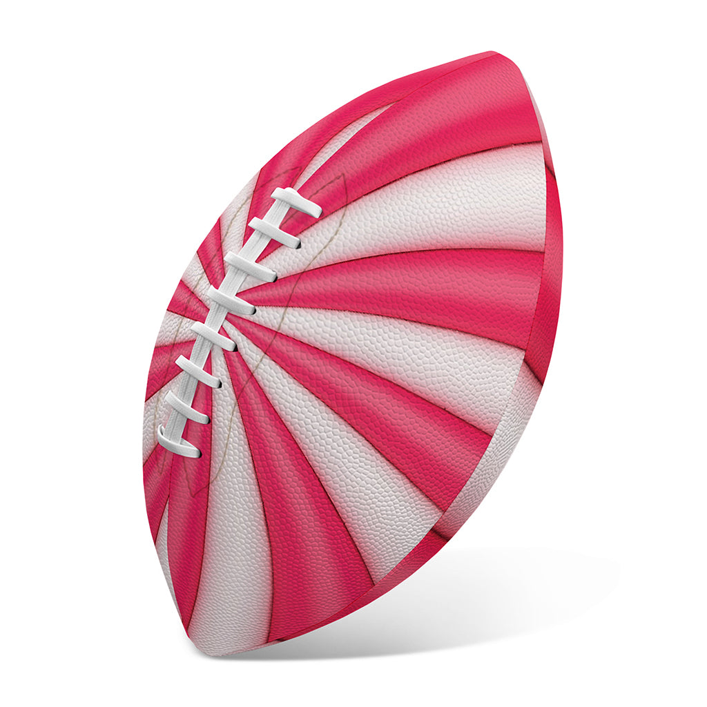 Pink Swirl Candy Print Rugby Ball