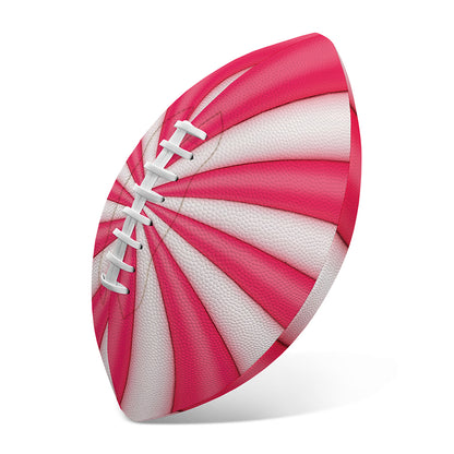 Pink Swirl Candy Print Rugby Ball