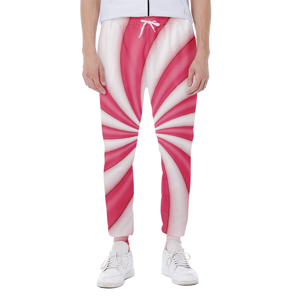 Pink Swirl Candy Print Scuba Joggers