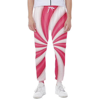 Pink Swirl Candy Print Scuba Joggers